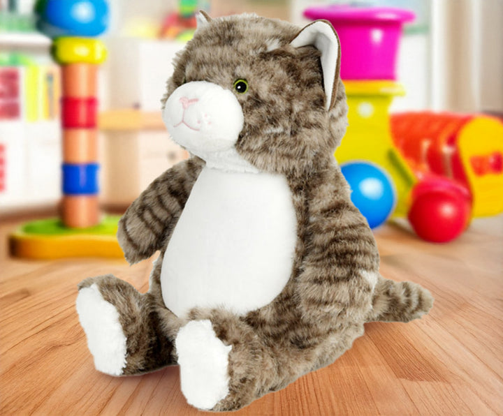 Personalisiertes Kuscheltier Cat mit Name – Geschenk zur Geburt oder Taufe