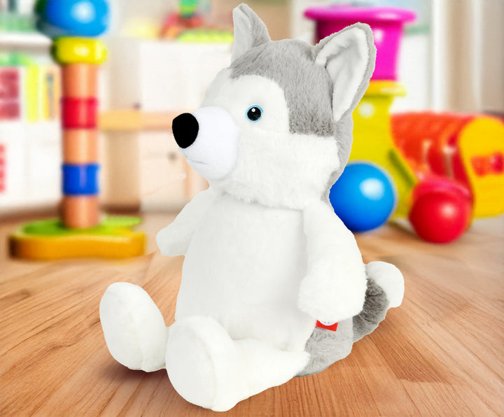 Personalisiertes Kuscheltier Wolf mit Name – Geschenk zur Geburt oder Taufe