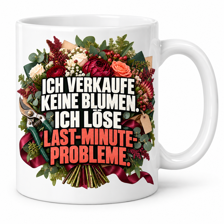Florist-Tasse Weiß – Ich verkaufe keine Blumen