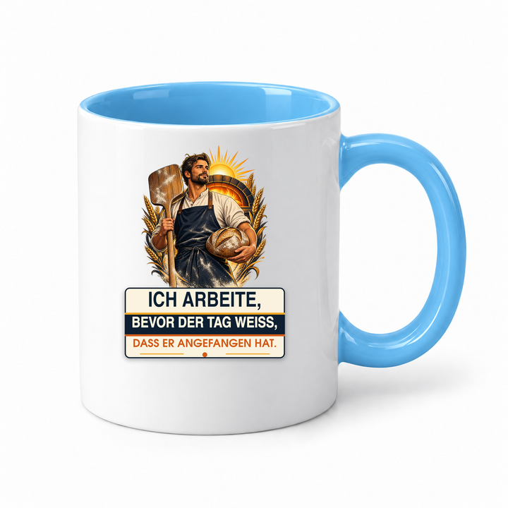 Bäcker-Tasse BAECKER-FRUEHSTART in Blau