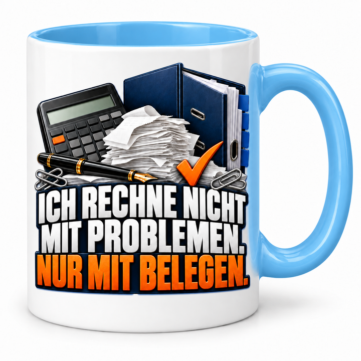 Steuerberater-Tasse mit lustigem Spruch – Blau