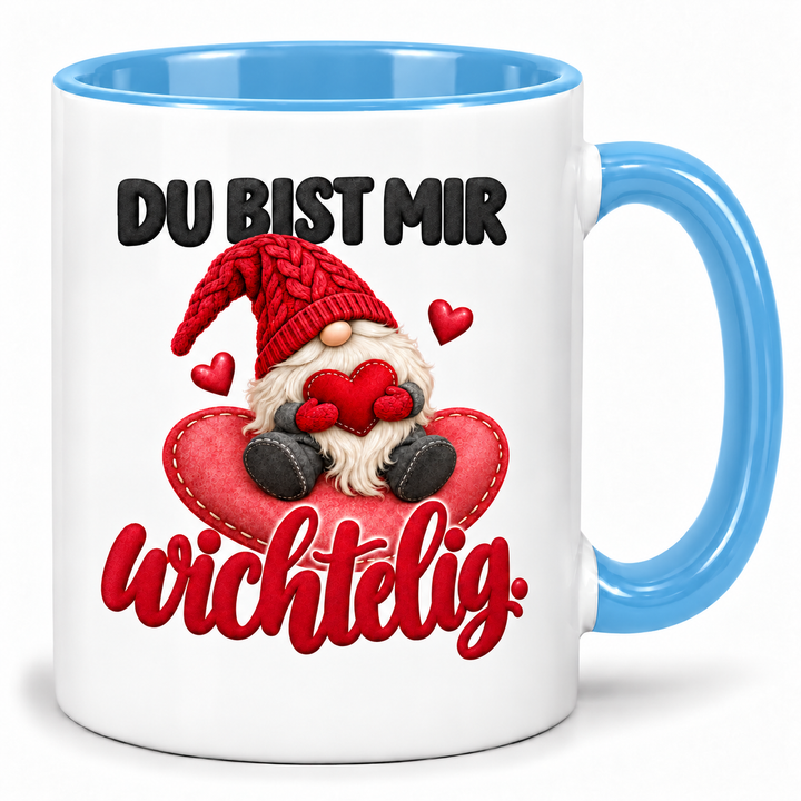 Wichtel-Tasse Du bist mir wichtelig – Blau