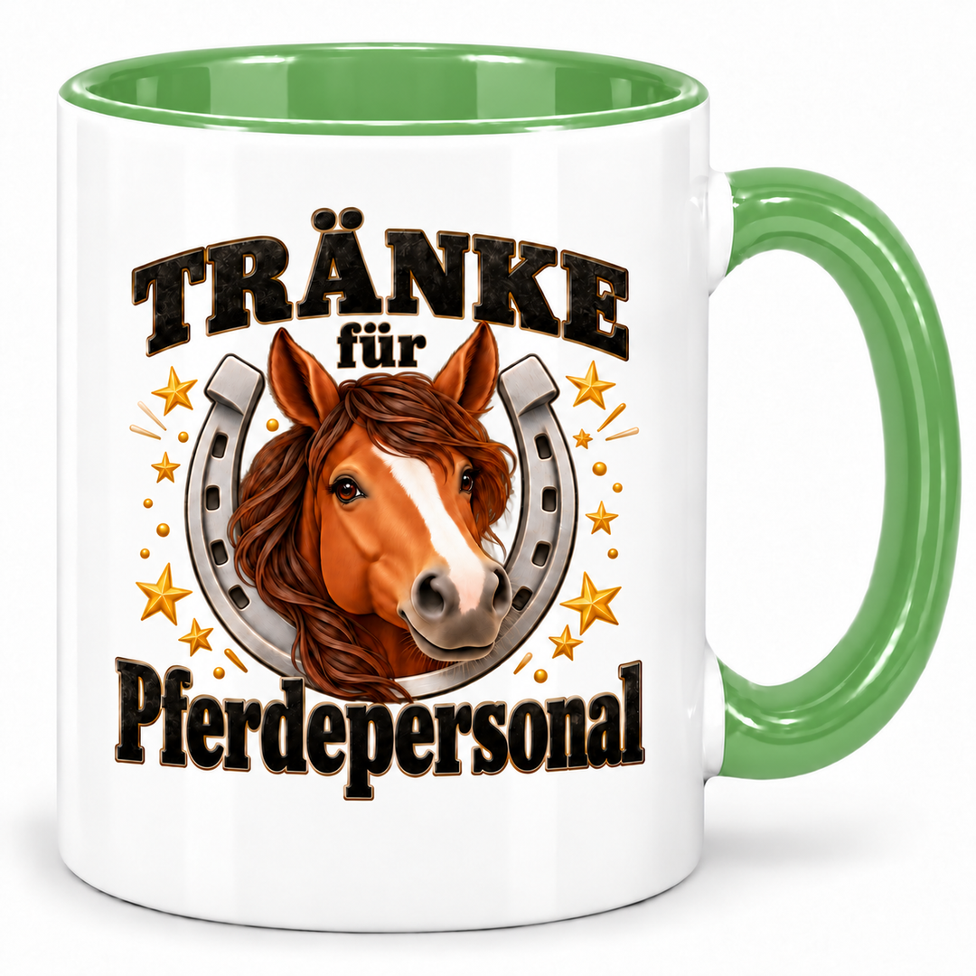 Pferde-Tasse Tränke für Pferdepersonal – Grün