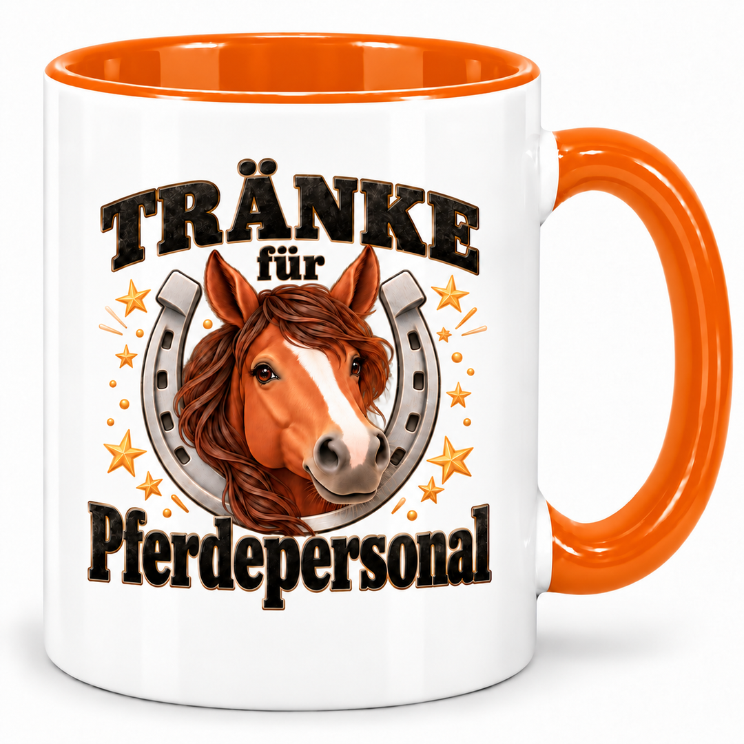 Pferde-Tasse Tränke für Pferdepersonal – Orange