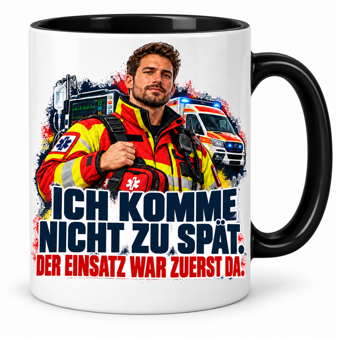 Rettungssanitäter Tasse – Schwarz