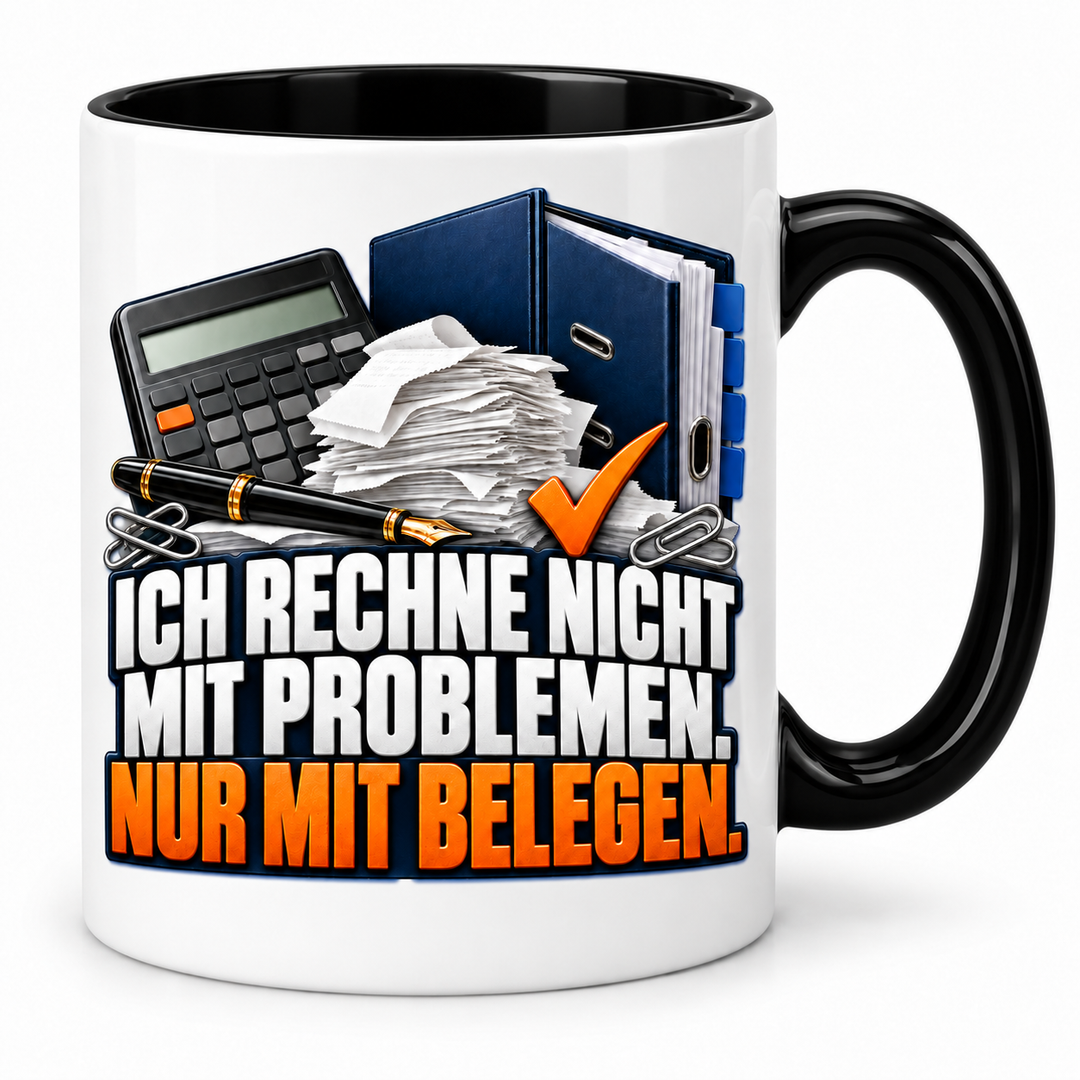 Steuerberater-Tasse mit lustigem Spruch – Schwarz