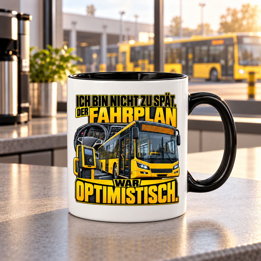 Busfahrer-Tasse im Busdepot – Lifestyle