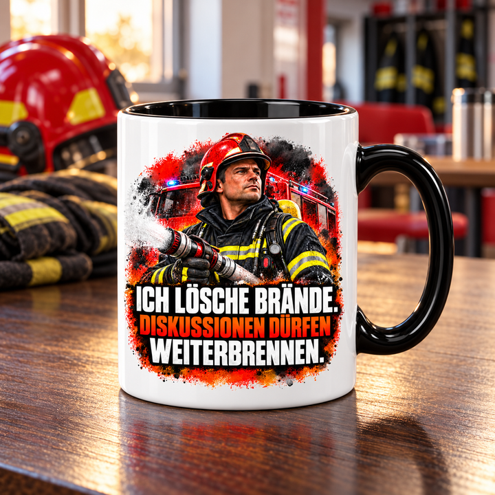 Feuerwehr-Tasse als Geschenk im Feuerwehrhaus – PEPAM Geschenke
