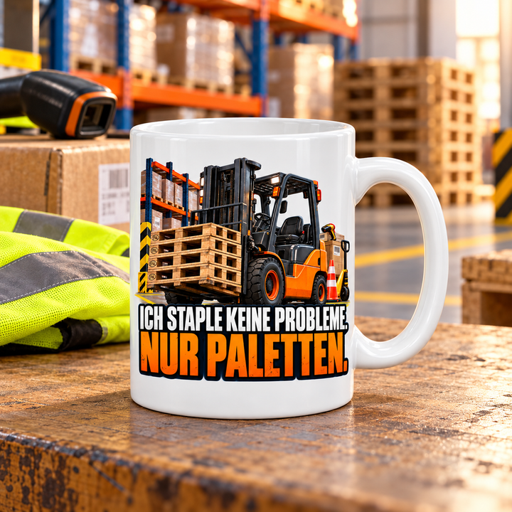 Gabelstaplerfahrer-Tasse im Lager – Geschenkidee