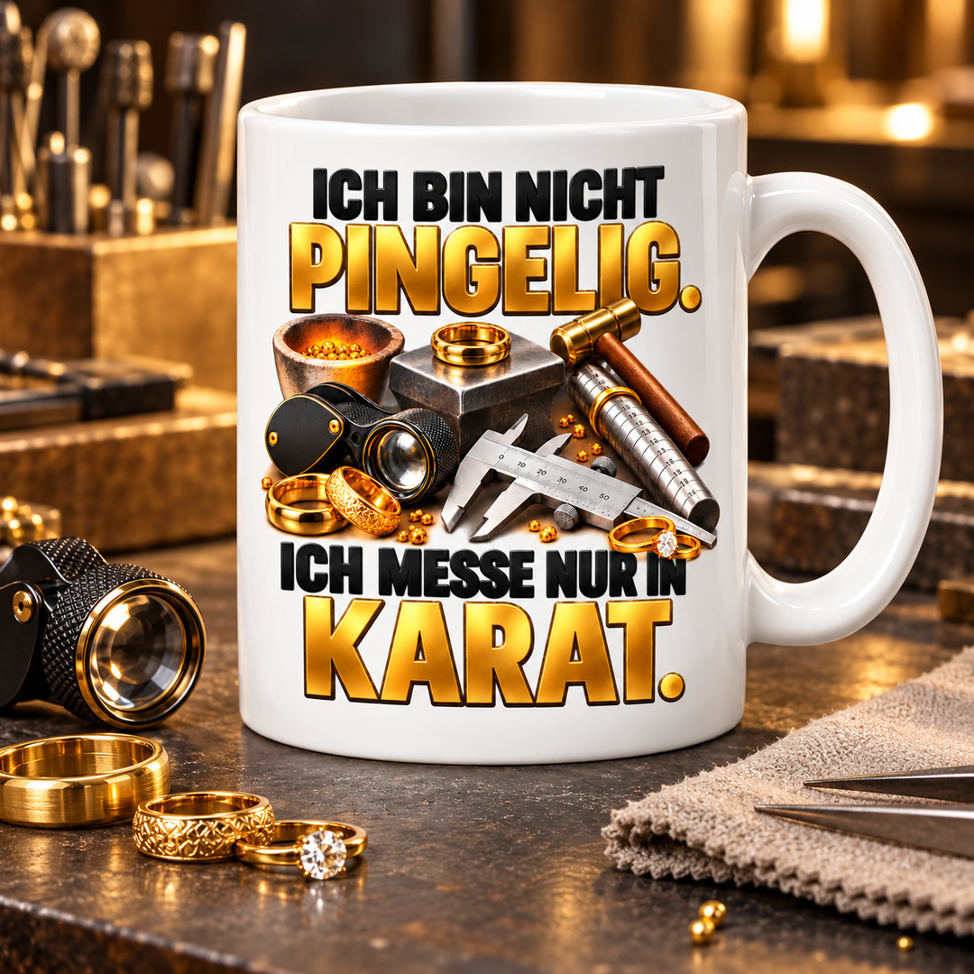 Goldschmied-Tasse als Geschenk in der Schmuckwerkstatt