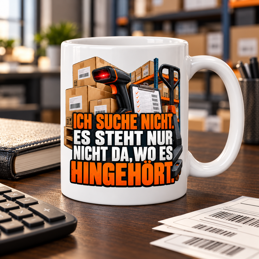 Lagerist-Tasse im Lagerbüro – Geschenkidee