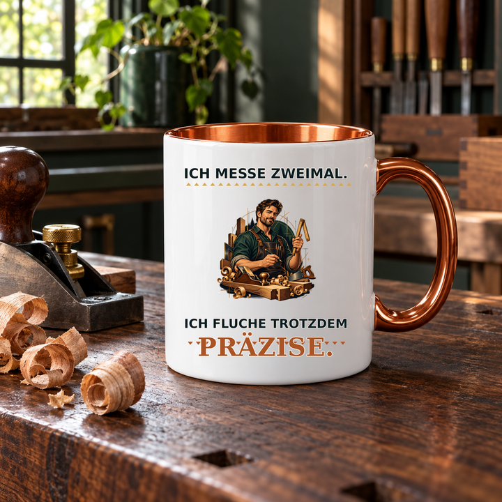 Schreiner-Tasse im stilvollen Holzatelier – Geschenkidee