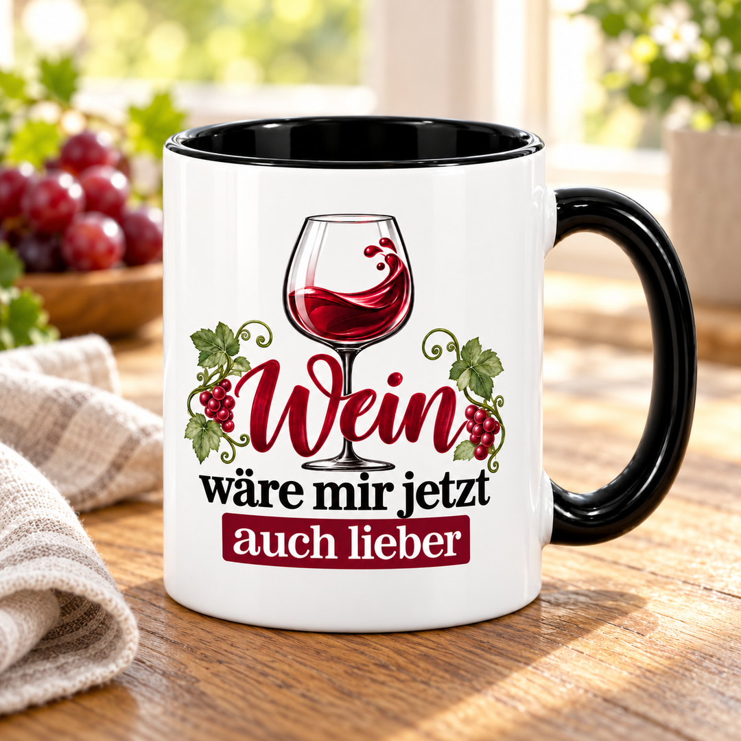 Wein-Tasse Wein wäre mir jetzt auch lieber – Lifestyle