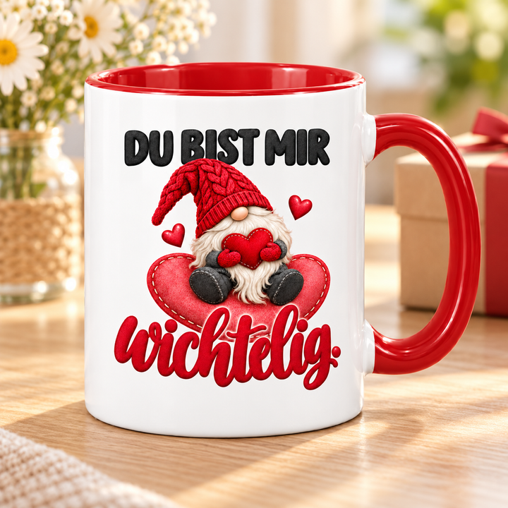 Wichtel-Tasse Du bist mir wichtelig als liebevolles Geschenk