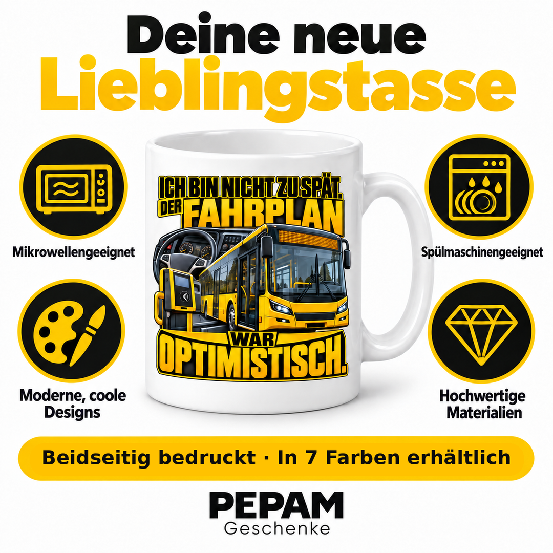 PEPAM Busfahrer-Tasse – Vorteile