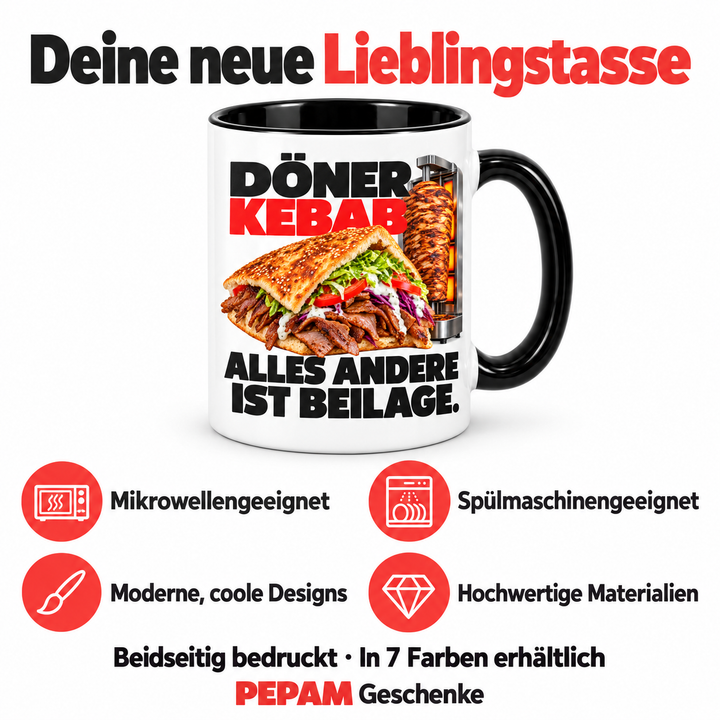 Döner-Tasse Alles andere ist Beilage – Infografik