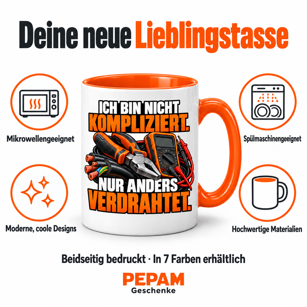 PEPAM Geschenke Elektriker-Tasse – Vorteile und sieben Farben