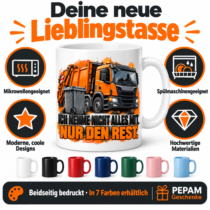 PEPAM Tassen-Vorteile und sieben Farben