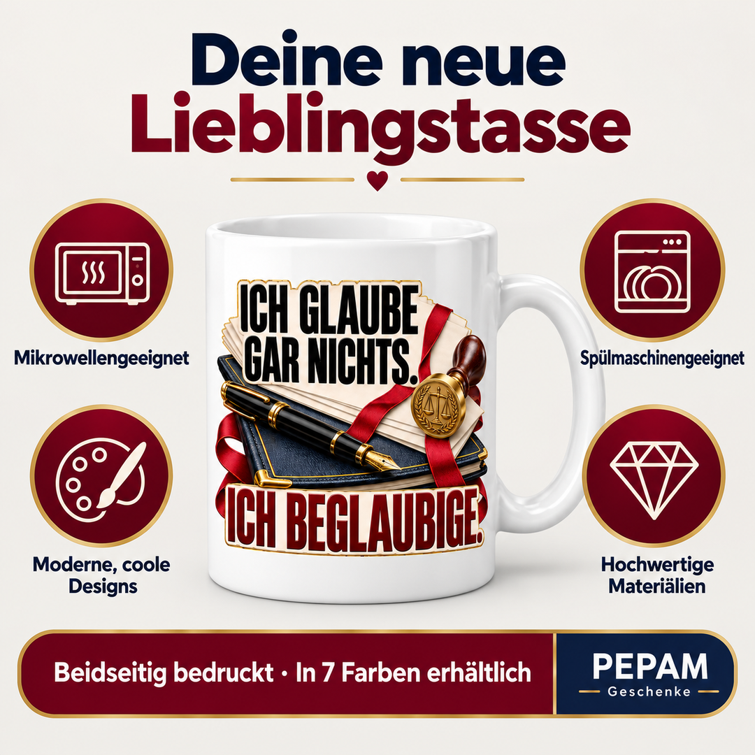 PEPAM Geschenke Notar-Tasse Vorteile