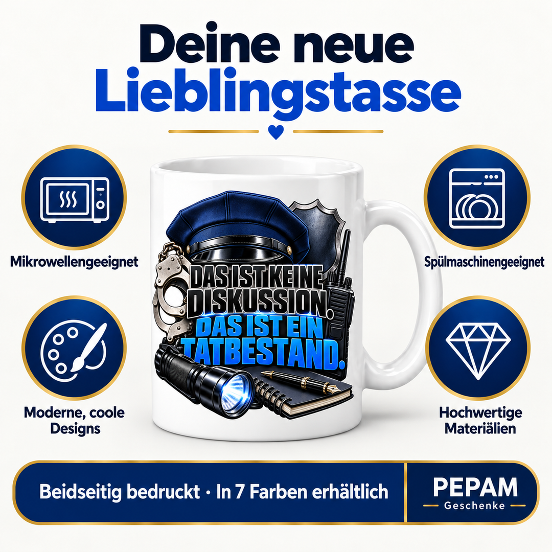 Polizei-Tasse – Vorteile und sieben Farben