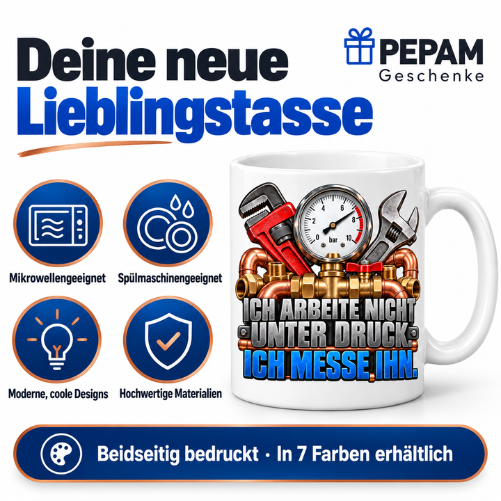 PEPAM Geschenke Sanitärinstallateur Tasse – Vorteile und 7 Farben