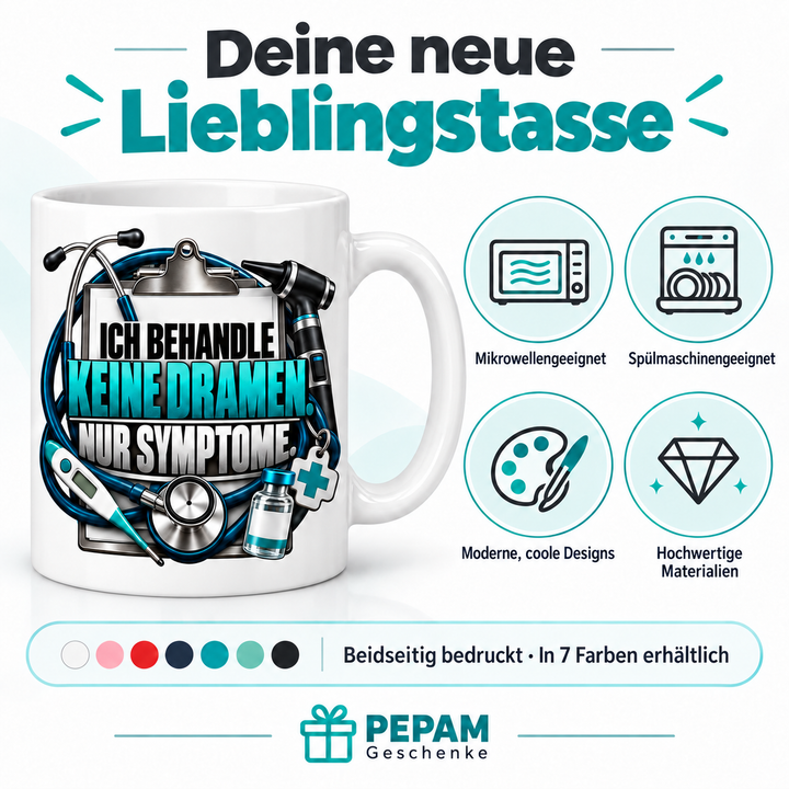 PEPAM Tierarzt-Tasse – Vorteile und sieben Farben