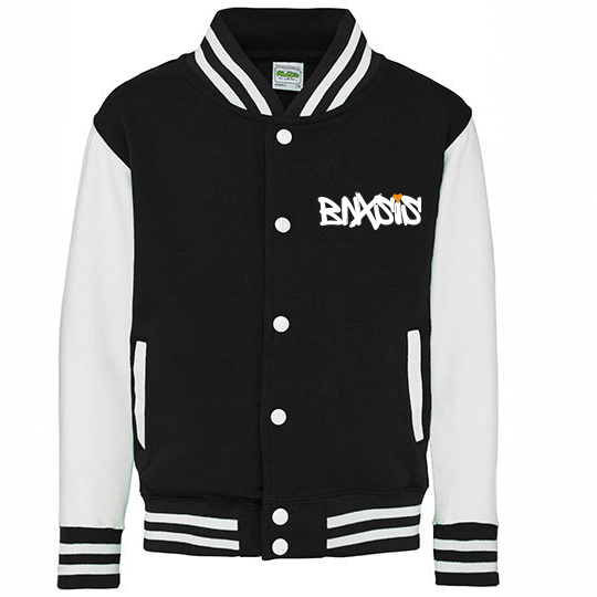 Dance Passion College Jacke – Kinder Varsity Jacket aus ringgesponnener Baumwolle, schwarz-weiß, Standard-Passform, Premium Qualität