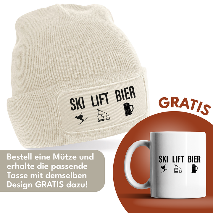 Ski Lift Bier Mütze – Lustige Beanie mit Spruch | Après-Ski & Winterspaß Geschenkidee