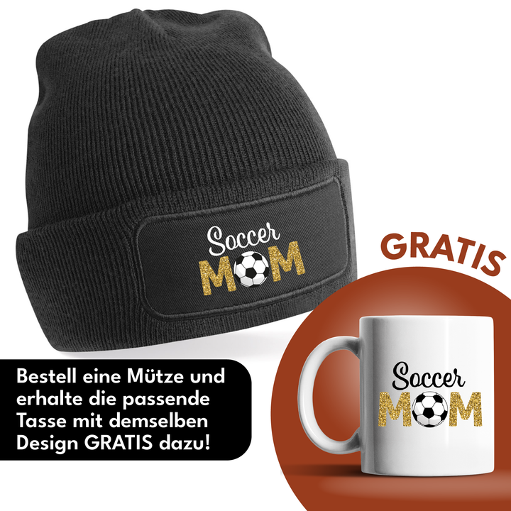 Soccer Mom Mütze – Stylische Beanie mit Spruch | Geschenk für Fußball-Mamas & Sportfans