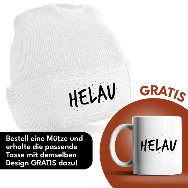 Helau Mütze – Lustige Beanie mit Spruch | Karneval & Fasching Accessoire | Geschenk für Narren