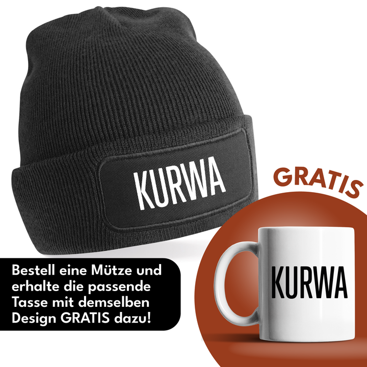 Kurwa Mütze – Lustige Beanie mit Spruch | Freche Geschenkidee mit Kult-Ausdruck