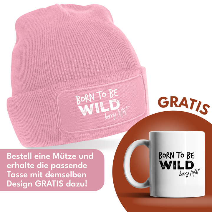 Born to be wild (Berry Lillet) Mütze – Lustige Beanie mit Spruch | Geschenk für Lillet-Liebhaberinnen