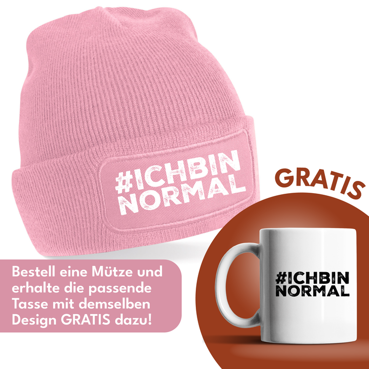 #ichbinnormal Mütze – Lustige Beanie mit Spruch | Geschenk für alle, die garantiert nicht normal sind