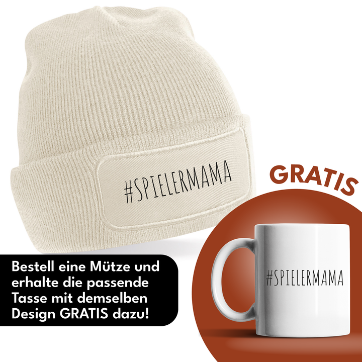 #spielermama Mütze – Beanie mit Spruch | Geschenk für Fußballmamas & stolze Eltern