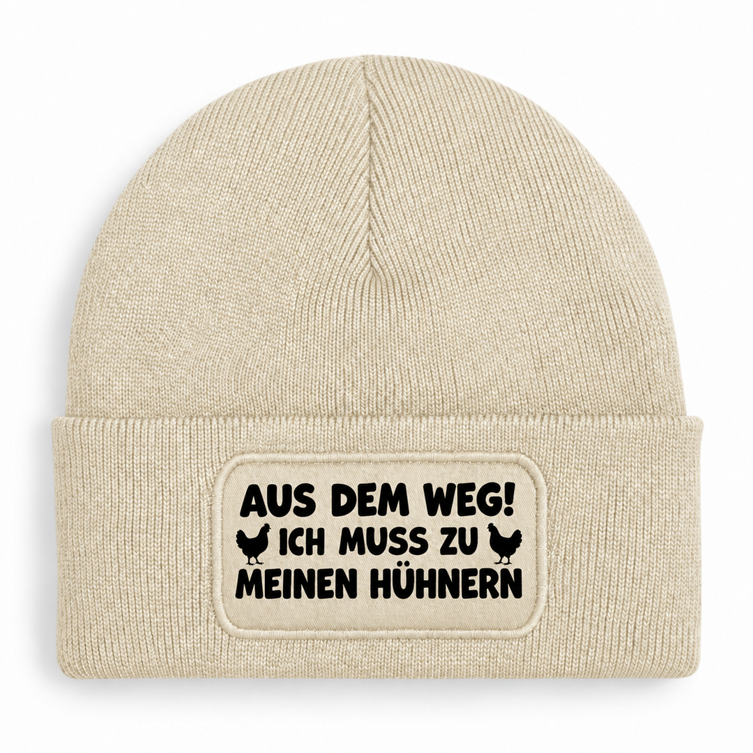 Mütze Almond – Aus dem Weg! Ich muss zu meinen Hühnern
