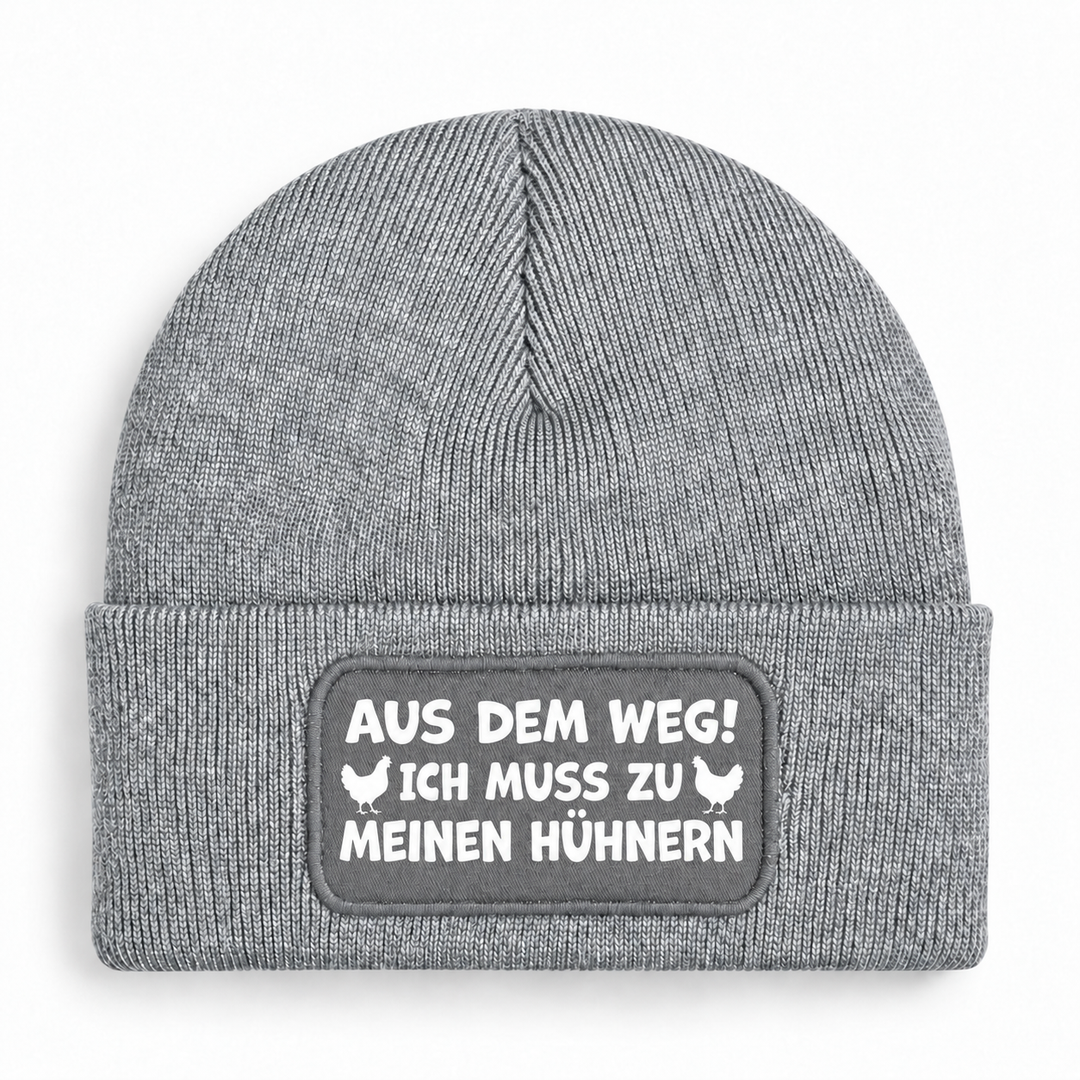Mütze Heather-Grey – Aus dem Weg! Ich muss zu meinen Hühnern