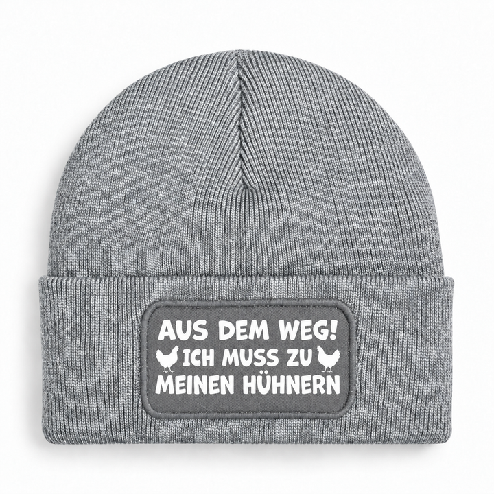 Mütze Heather-Grey – Aus dem Weg! Ich muss zu meinen Hühnern
