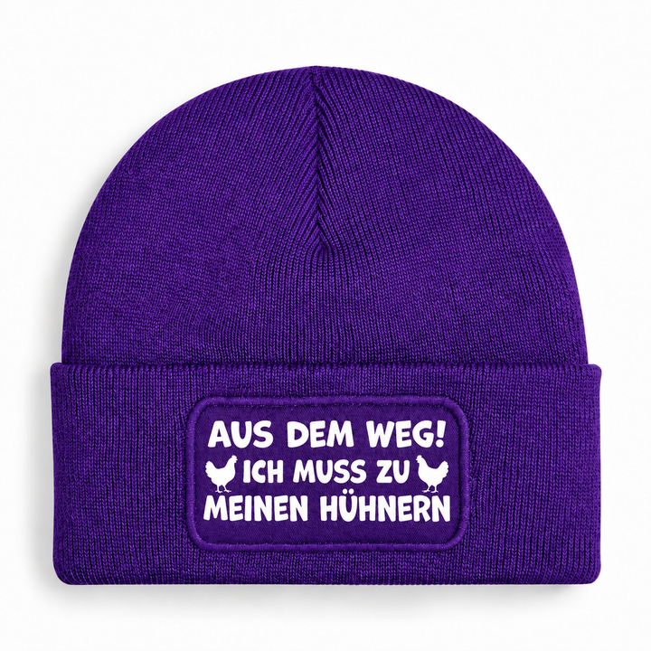 Mütze Purple – Aus dem Weg! Ich muss zu meinen Hühnern