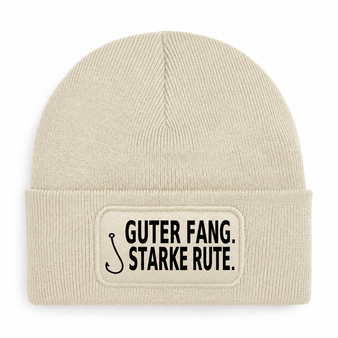 Mütze GUTER FANG. STARKE RUTE. – Beige
