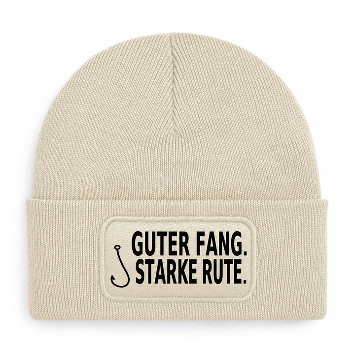 Mütze GUTER FANG. STARKE RUTE. – Beige