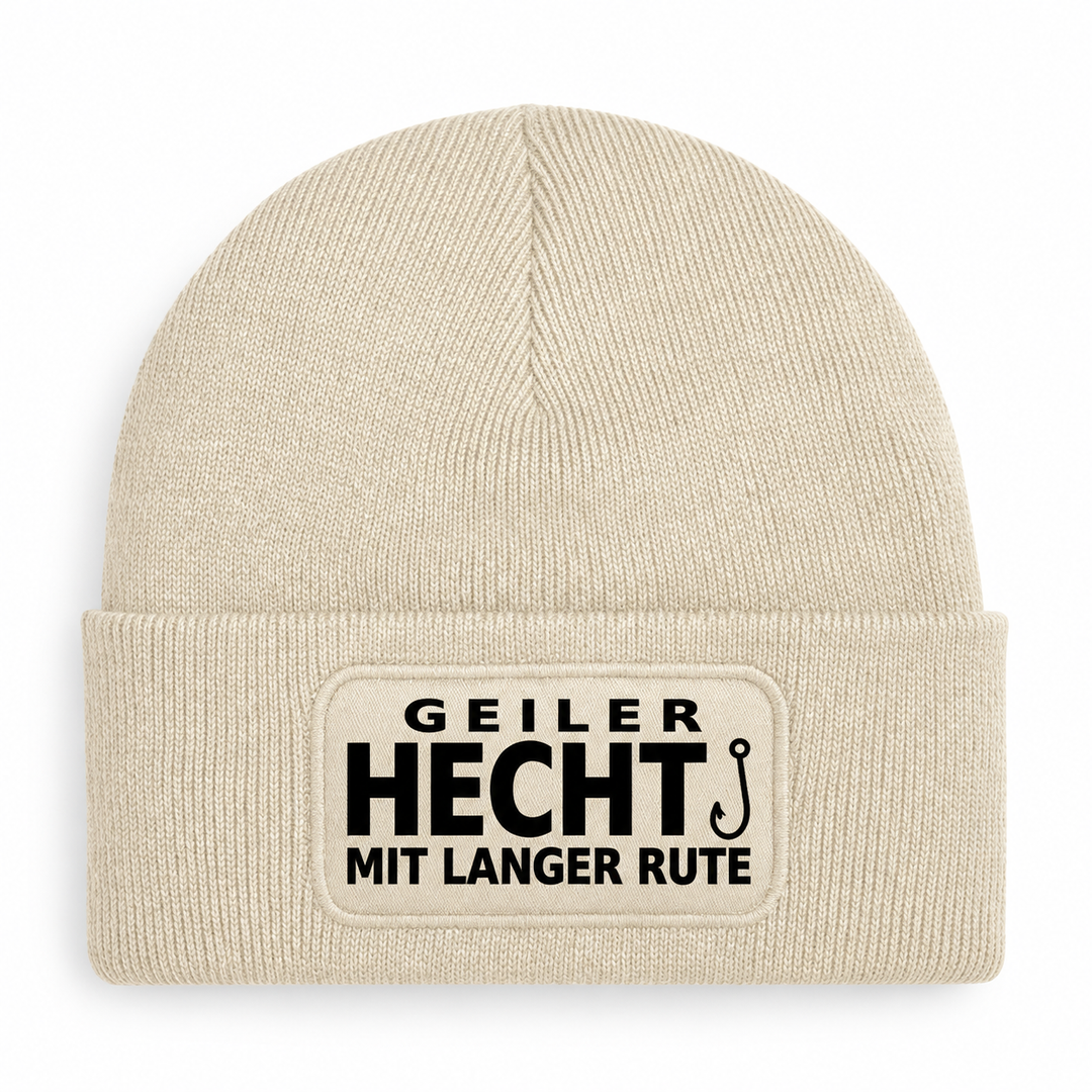 Mütze GEILER HECHT MIT LANGER RUTE – Beige