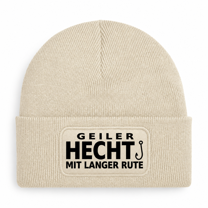 Mütze GEILER HECHT MIT LANGER RUTE – Beige
