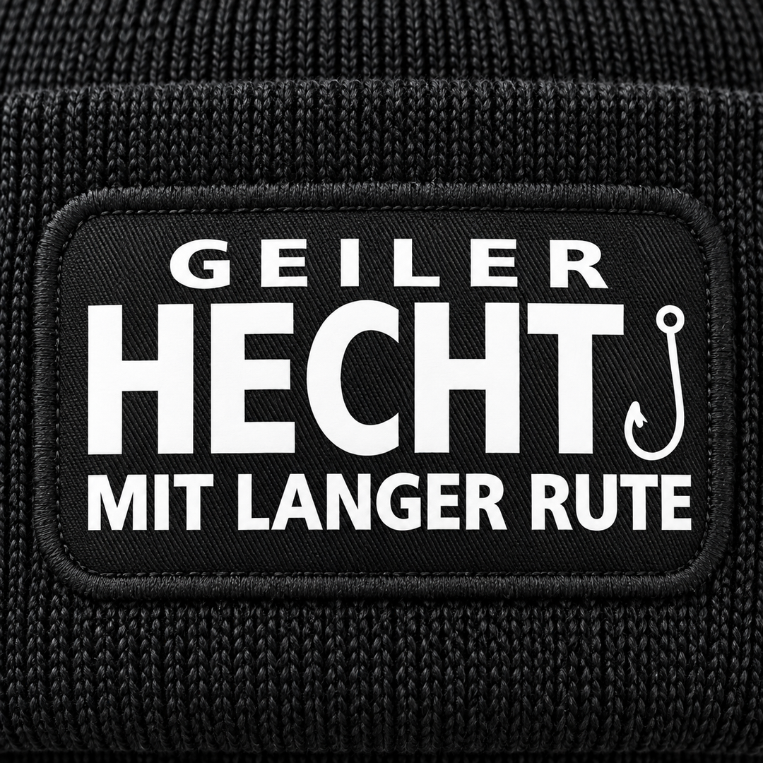 Detail des gedruckten Motivs GEILER HECHT MIT LANGER RUTE