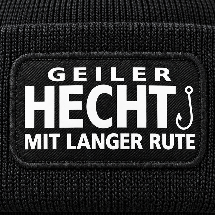 Detail des gedruckten Motivs GEILER HECHT MIT LANGER RUTE