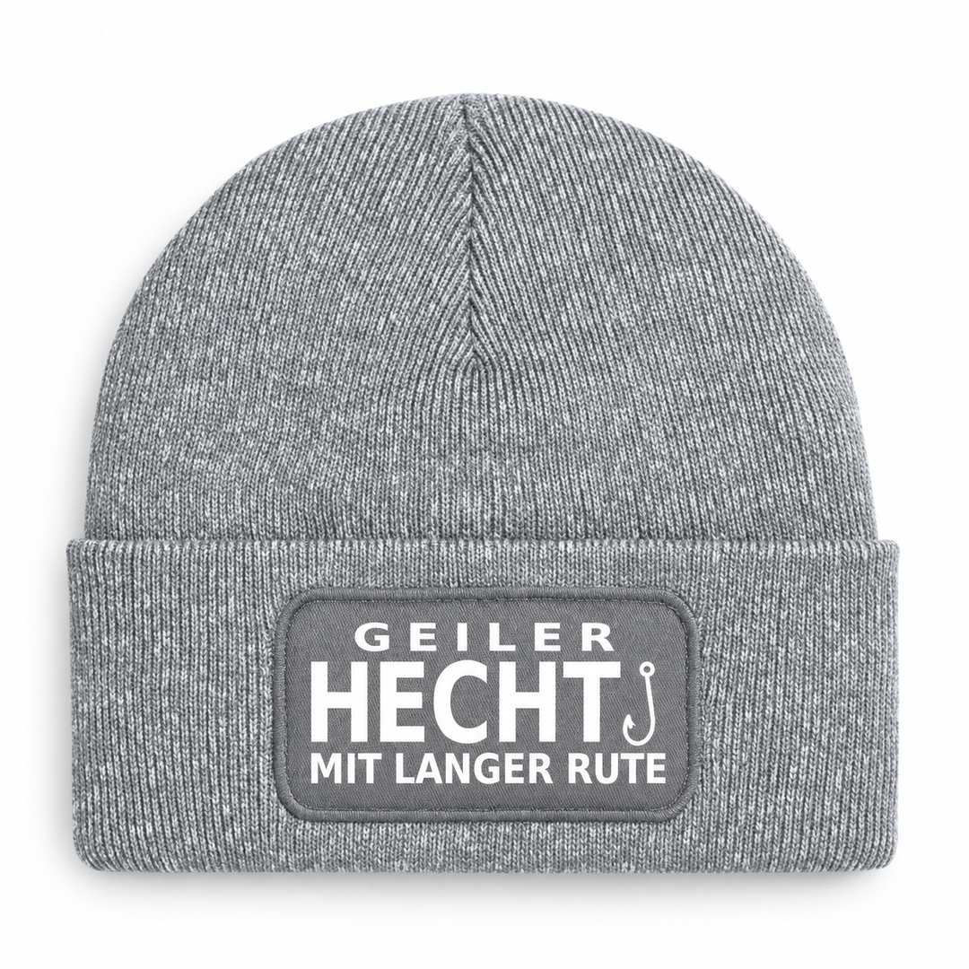 Mütze GEILER HECHT MIT LANGER RUTE – Grau