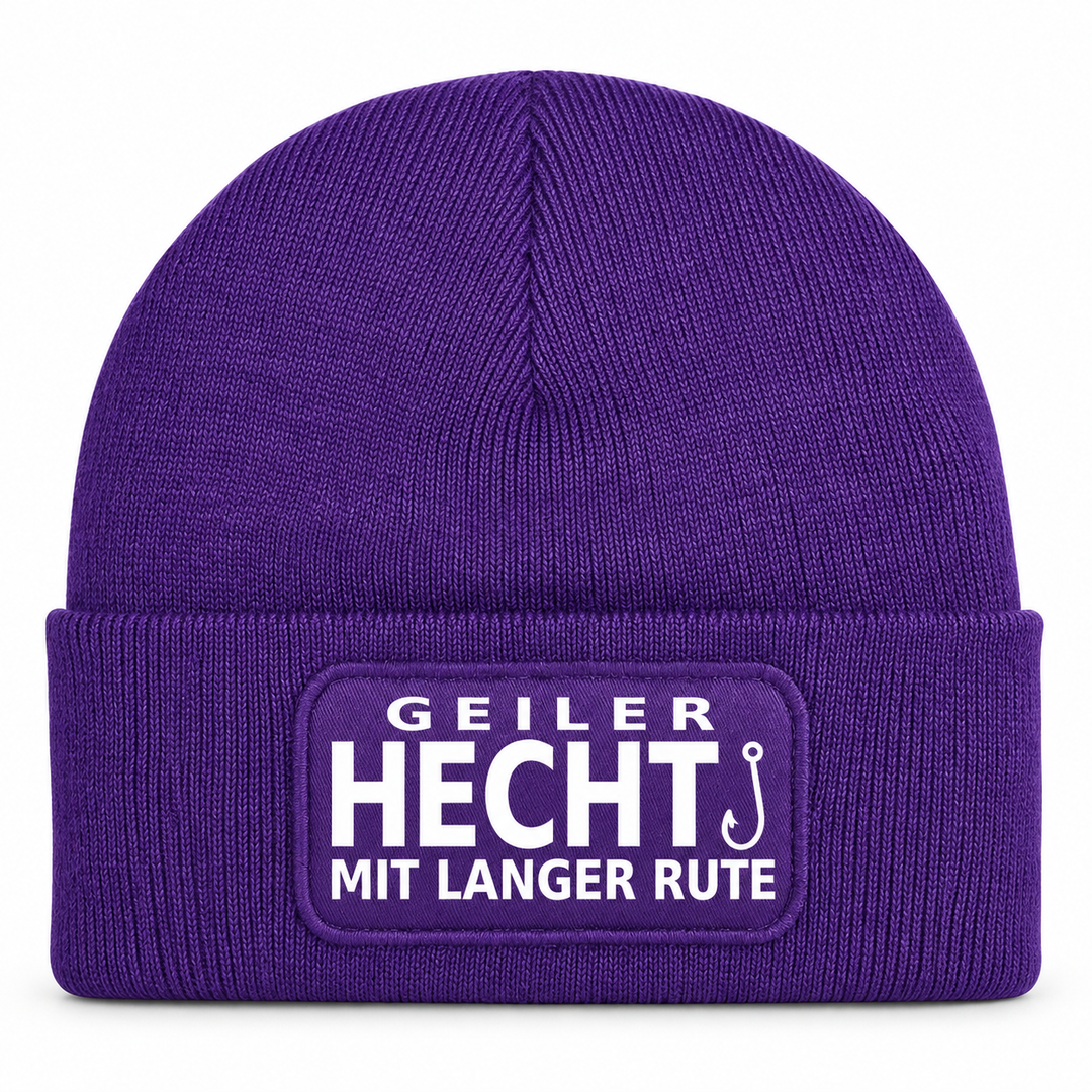 Mütze GEILER HECHT MIT LANGER RUTE – Lila