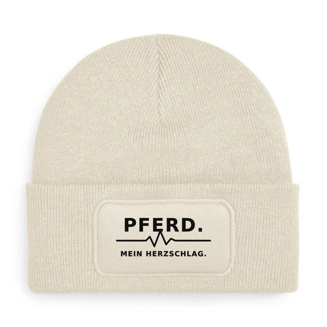 Mütze PFERD. MEIN HERZSCHLAG. in Beige