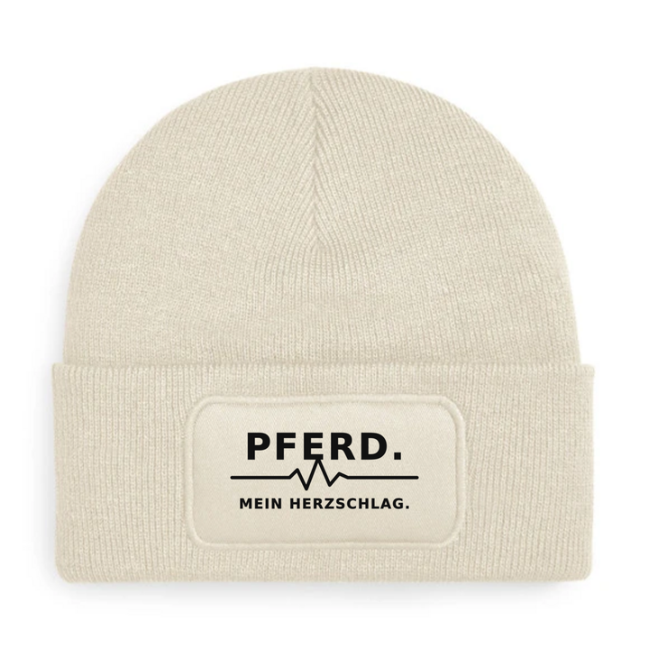 Mütze PFERD. MEIN HERZSCHLAG. in Beige