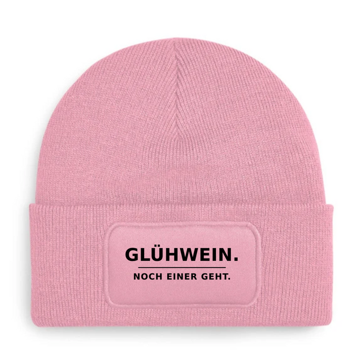 Mütze GLÜHWEIN. NOCH EINER GEHT. in Rosa