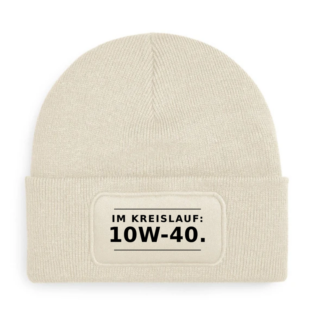 Mütze IM KREISLAUF 10W-40 in Beige